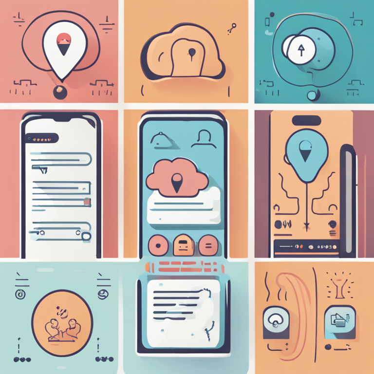 A clean, modern flat design illustration showing the process of emotional AI. On the left, icons representing human inputs (a teardrop for sadness, a text bubble for words, sound waves for voice tone) flow into a central, stylized, glowing brain labeled 'AI'. From the AI, a comforting, supportive message emerges on a smartphone screen.